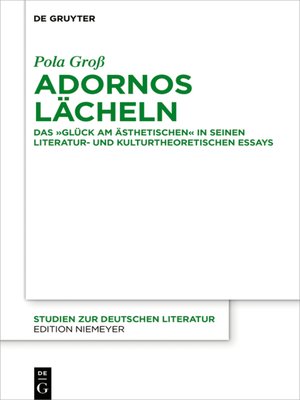 cover image of Adornos Lächeln